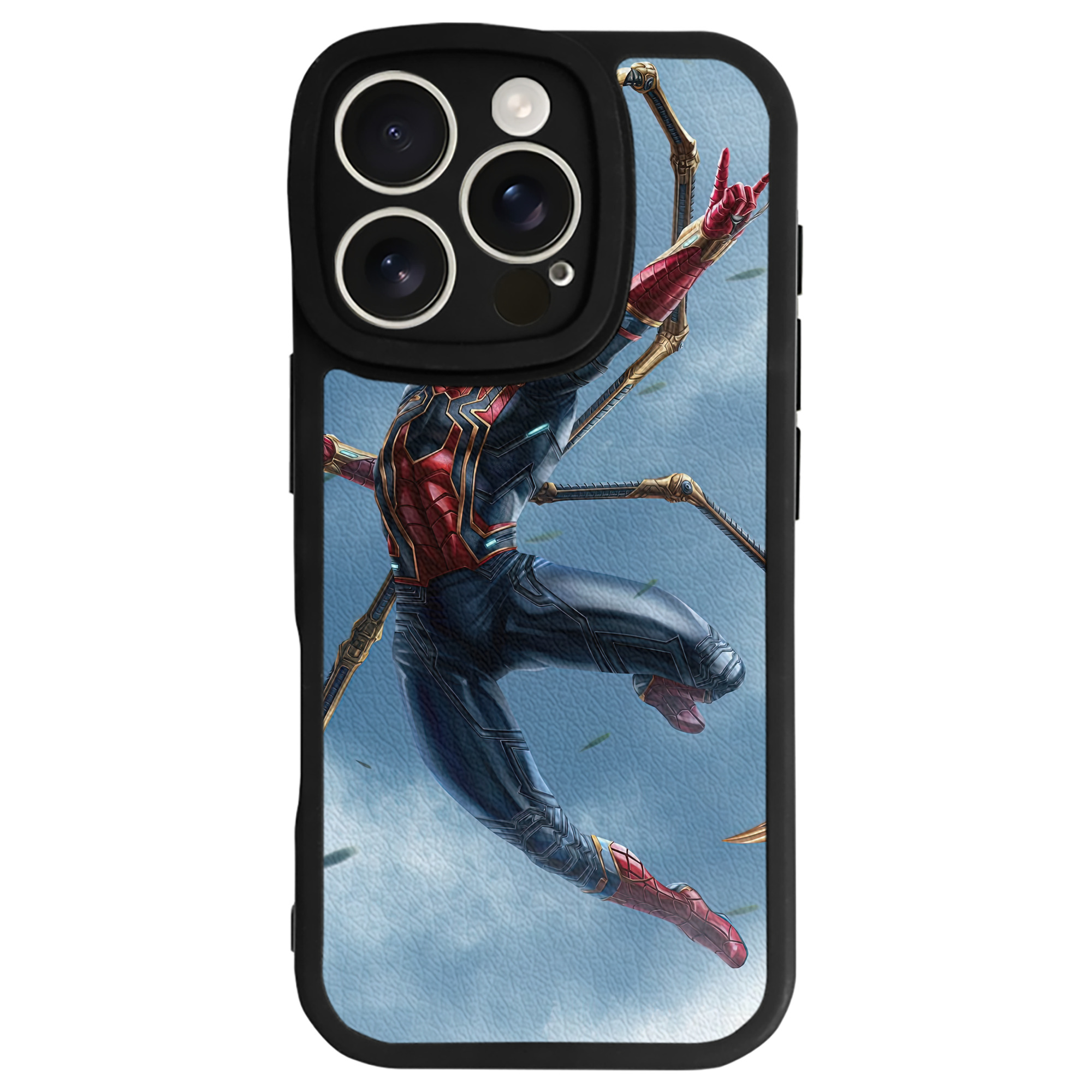 （画像用） Spider Man スパイダーマン 【iPhone 16シリーズ対応】シリコンスマホケース（レザー調） 材質：シリコン